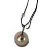 Collar con hebilla de paz y campana pequeña para mujer, estilo antiguo, diseño de nicho, collar con anillo de jade de la paz tejido de estilo nacional para hombres y mujeres.