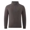 Comércio exterior Amazon transfronteiriço tamanho europeu suéter de malha masculino, blusa básica casual jovem, top quente com zíper parcial e gola alta