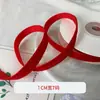 Cinta Roja de Terciopelo para Navidad Flores para Pasteles Horneados Nueva Cinta Decorativa Accesorios para Tocados Pasadores Lazos