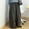 Pantalones Casuales Petite Americanos de Moda Cintura Alta Sueltos Chic Cortos Tipo Globo Sensación Relajada Pantalones de Pierna Ancha Curvos ins