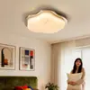 Lámpara de Techo Nube, Estilo Vintage Crema, Protección Ocular, Iluminación de Espectro Completo para Habitación Infantil, Mármol Imitación, Estilo Mid-Century
