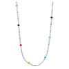 Collar Simple de Frijoles Arcoíris Moda Elegante para Mujer ins Nicho Cadena de Cuello Estilo Coreano Distintivo Dulce Cool Cadena para Suéter Trendy
