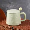 Caneca de Grande Capacidade para Uso Doméstico, Copo para Casal, Caneca de Cerâmica para Café, Caneca de Pedra com Cor sob Esmalte, Xícara de Chá