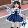 Roupas de Policial Coelho Zootopia Traje Judy Spring Lolita Infantil Novo Vestido de Menina para Primavera e Outono 2025