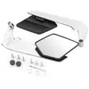 Espejo Retrovisor de Motocicleta Ajustable, Espejo de Manillar con Lente Blanca Antideslumbrante, Adecuado para Motocicletas y Motos de Calle