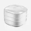 Horno de Microondas Caja Especial para Cocinar al Vapor Utensilio Vaporizador Contenedor para Calentar Tazón Vaporizador Impermeable Caja para Panecillos al Vapor y Platos Calientes para el Hogar