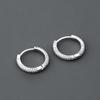 Pendientes chapados en plata 925 para hombre, modernos, sencillos, con anillo, para niño.