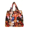 Bolsa de Hombro Plegable Nueva de Dibujos Animados Transfronteriza Bolsa de Compras Grande Portátil de Gran Capacidad Bolsa de Compras para Supermercado