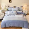 Nueva colección de otoño e invierno: Juego de ropa de cama de cuatro piezas engrosado, 100% algodón, cepillado, algodón puro, cálido, y viene en un paquete resistente, disponible para camas individuales o dobles