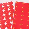 Pegatinas Faciales Cuadradas con Forma de Corazón Bandera Roja Pequeña China Bandera Nacional Pequeña Pegatinas de Bandera Roja de Cinco Estrellas Pegatinas para Brazos Accesorios para Animar