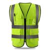 Canteiro de obras roupas refletivas adesivos de malha bolso colete reflexivo engenharia respirável colete de segurança traseira atacado