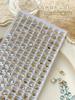Decorações de Nail Art com Diamantes, Coração Longo de Ângulo Reto em Forma de Gota d'Água, Decorações Quadradas de Gelo Transparente Usáveis para Unhas, Acessórios de Estilo Palaciano no Atacado