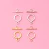 Plata S925 Plata Lisa Botón Ot Accesorios Hebilla de Pulsera Hebilla de Collar Material para Abalorios DIY Fabricación de Accesorios para Abalorios