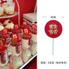 Nueva Decoración de Pastel de Boda Roja Estilo Chino Mesa de Postres Compromiso Mi Familia Es Feliz