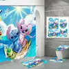 Ventas Directas de Fábrica Comercio Electrónico Transfronterizo Impresión Digital de Poliéster 3D Cortina de Ducha Impermeable Puntada Cortina de Ducha para Partición de Baño