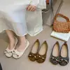 Zapatos tipo gorro, zapatos bajos de estilo francés para mujer, nuevo modelo de primavera 2026, zapatos planos con lazo para mujeres embarazadas, zapatos cómodos y de suela suave