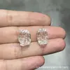 Coleção de Cristal Branco Natural, Contas de Abóbora, Contas de Flor de Maracujá, Acessórios Artesanais, Pulseiras DIY Feitas à Mão, Joias da Moda