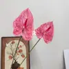 Goma suave, grulla de fuego grande, flor de palma roja artificial, flor artificial, arreglo floral artístico, arte floral espacial, accesorio de fotografía, flor de decoración de boda