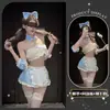 JinXiao Dulce Coqueteo Lencería Sexy Puro Deseo Sirvienta Uniforme Sexy QQNY Tentación Set de Delantal Japonés