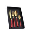 Produtos Mais Vendidos Talheres de Aço Inoxidável Conjunto de 4/5 Peças Estrela Diamante Quatro Peças Principais Caixa de Presente Conjunto de Faca, Garfo e Colher para Comida Ocidental