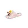 Chinelos de algodão confortáveis, quentes e estilosos para outono e inverno, chinelos fofos e peludos para estudantes, sapatos macios para dormitório