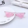 Óculos de sol infantis triangulares invertidos óculos de sol estilosos e descolados para meninos óculos de sol fofos à prova de UV para meninas