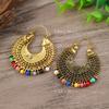 Pendientes Largos Bohemios Cuidadosamente Seleccionados para Mujer, Pendientes de Borla Acrílica Coloridos Retro, Estilo Étnico de Yunnan, Versátiles
