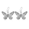 Pendientes colgantes de mariposa antiguos, dulces, frescos, oscuros, de moda, para mujer, con hebilla de oreja, estilo frío, nicho, pendientes de alta gama.
