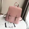 Mochila escolar mini de moda coreana color caramelo, mochila pequeña casual para mujer, mochila de estudiante de cuero PU