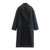 Vento europeu e americano transfronteiriço explosão AliExpress clássico outono e inverno moda elegante atmosfera elegante casaco longo de lã casaco