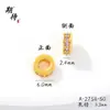 Ansioso por acessórios DIY de cor dourada Jiubao, pingente de anel de strass redondo requintado, pingente de anel de diamante, acessórios para pulseira de contas