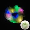 Anillo de Pelo Luminoso LED Intestino Grueso Anillo de Pelo Navideño Brillante Cuerda de Cabeza de Satén Anillo de Pelo Intestino Grueso Cuerda de Pelo Tocado Flor de Cabeza Transfronteriza Europea y Americana