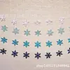 Guirnalda de copo de nieve navideño en azul y blanco, cadena colgante de copo de nieve tridimensional para boda, cumpleaños, hogar y decoración de Año Nuevo