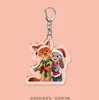 Zootopia Nick Judy Llavero Acrílico Doble Cara Alto Valor Mochila Escolar Colgante Lindo Regalo Periféricos