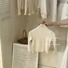 Colección Primavera 2026: Camiseta Unisex de Manga Larga con Cuello Semi Alto, Color Sólido, para Niños Pequeños y Bebés, Ropa Interior Infantil, Ropa para Niñas
