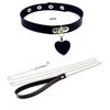 Comércio Exterior Popular Coleira de Couro Corrente para Cães Casal Brinquedo Sexual Punk Sino Colar Coração de Pêssego Joia