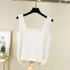 Chaleco de Terciopelo Sin Marcas para Mujer Otoño e Invierno Ajustado de Doble Cara de Terciopelo Ropa Interior Cálida con Cuello en U Ropa Interior Engrosada Camiseta Base