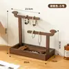 Suporte de joias de madeira para pulseiras, anéis e exibição de joias, simples rack de mesa, suporte de joias de madeira maciça em várias camadas para colares