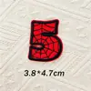 5cmQ Teia de Aranha Gorducha Letra Número Patch de Bordado Autoadesivo Patch Decorativo para Bordado DIY em Diário/Computador Patch de Tecido