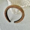 2024 Exquisita Diadema de Tweed Estilo Coreano Inspirada en Chanel Corona Alta Lazo de Perlas de Colores Accesorio para el Cabello Lujo Ligero Temperamento Mujer Otoño Invierno