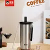 Nueva taza de café elegante y de moda, famosa en internet, con revestimiento interior de acero inoxidable 316, vaso de agua con popote de gran capacidad, termo portátil para coche, venta al por mayor