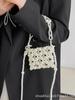 Pequena princesa Pearl Bag Feminino Verão Trendy Western Style Crianças Shoulder Crossbody Bag Handmade DIY Mini Handbag