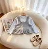 Novo Outono Primavera Meninas Bebê Multicor Babado Ombro Largo Versátil Estiloso Fashionável Roupa Exterior Colete