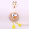 Lindo Conejo Rex Peluche Pato Llavero Colgante Broche Peluche Muñeca Bola de Carbón Pequeña Colgante para Bolsa