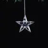 Nuevos Suministros para Celebración Navideña, Adornos Colgantes de Estrella de Cinco Puntas Multifacéticos de Cristal Transparente, Accesorios de Decoración para el Ambiente Navideño