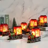Decoración navideña transfronteriza arreglo de decoración lámpara de viento candelabro lámpara luz nocturna escritorio Navidad