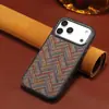 Adequado para iPhone 18 Promax Capa de Celular com Carregamento Sem Fio Magnético Estilo Bordado Folk Apple 17 Capa Protetora de Couro