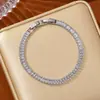 Pulsera Estilo Coreano Ins para Mujer, Lujo Ligero, Joyería de Circonita de Alta Gama, Joyería Geométrica Minimalista de Diamante Completo al por Mayor, Trébol de Cuatro Hojas