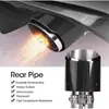 Garganta de escape luminosa de fibra de carbono modificada para coche transfronterizo con lámpara LED de alta temperatura, tubo de escape de coche modificado, spray de cola