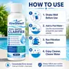 Clarificador y Purificador de Agua para Piscina KineShineX Fórmula Líquida de Alta Concentración Ayuda a Asentar Partículas Finas en Suspensión